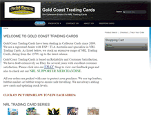 Tablet Screenshot of goldcoasttradingcards.com